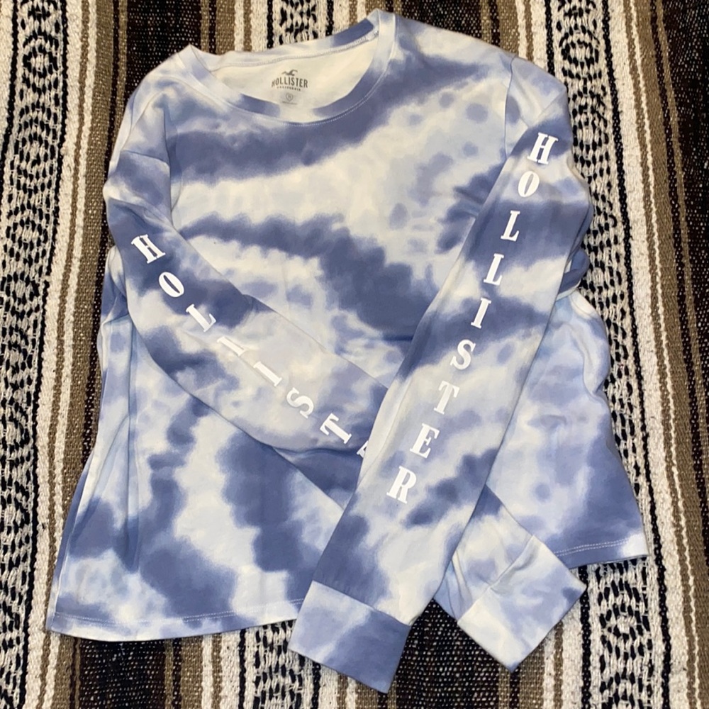 Blue and white Hollister long sleeve.